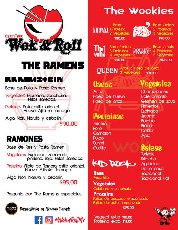 WOK AND ROLL – Menú Para Tu Negocio